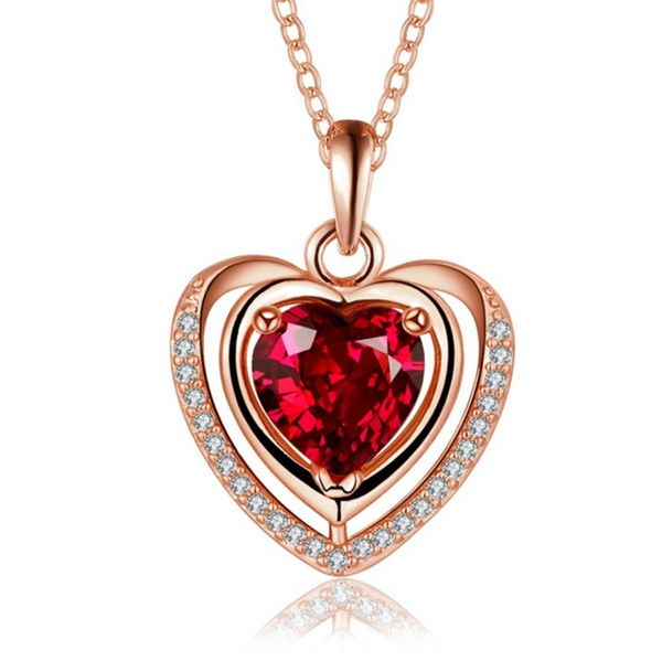 Platinum Ruby Heart Pendant for Women JL PT P 18021 – Jewelove.US