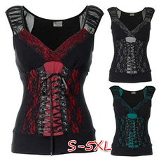 Summer, Goth, Plus Size, Cotton T Shirt