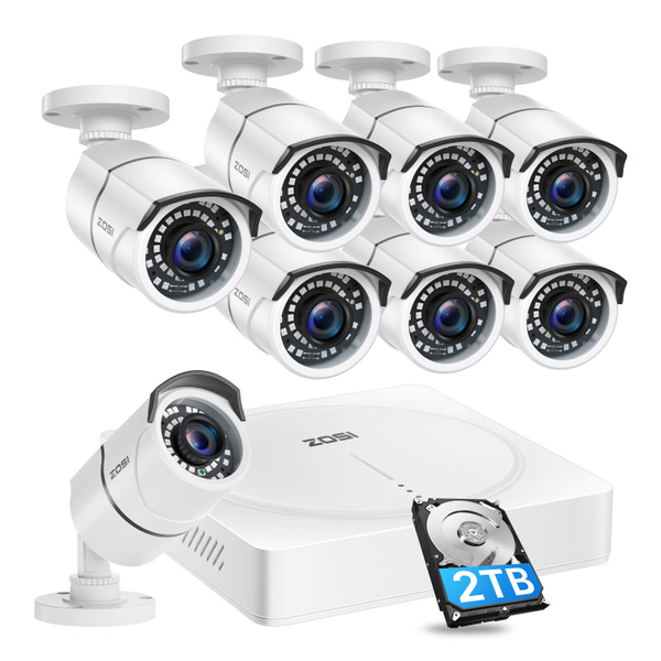 ZOSI 5MP CCTV Home Security Camera System Kit 8CH DVR Outdoor Night Vision HD 