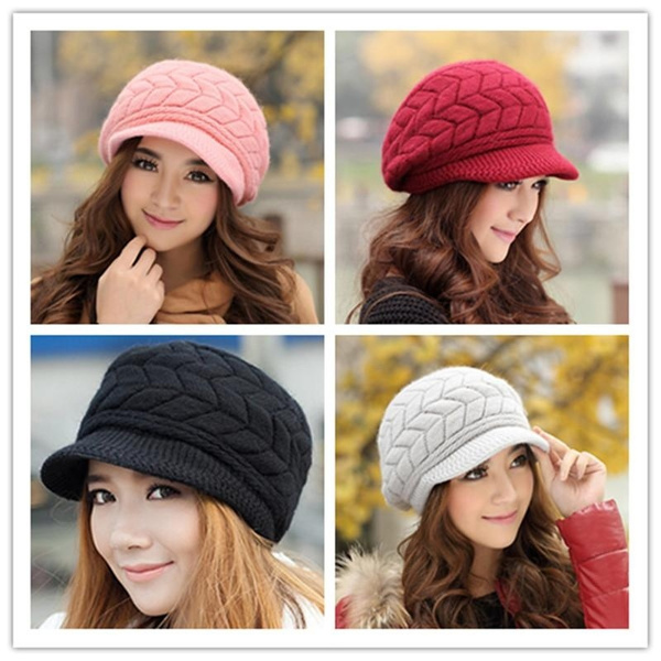 Ladies Knitted Woolen Cap, Size: Large, Winter Wear