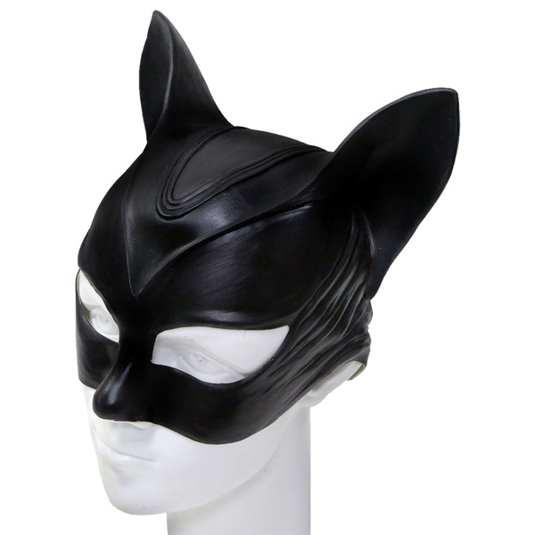 Catwoman Mask Batman Cosplay Costume Latex Helmet Fancy Adult Halloween ...