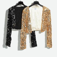 sequinsoildcoat, Modă, womenstreetwearcoat, Long Sleeve