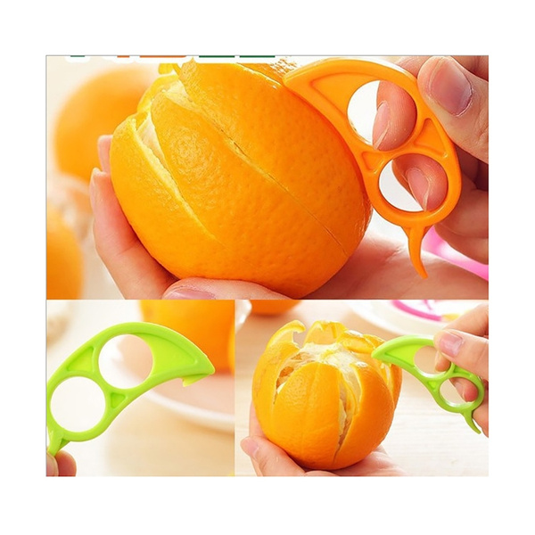 Orange Citrus Peelers Kitchen Gadget Set of 10 PCS Fruit Knife Slicer Easy  Orange Citrus Peeler Tool Plastic Open Orange Lemon Citrus Fruit Peeler  Skin Remover Device