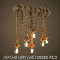 Vintage Style Rope Ceiling Lamp Pendant Light Rope