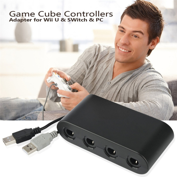 Wii U Gamecube Controller Adapter Gamecube Ngc Controller Adapter For Wii U Nintendo Switch And Pc Usb Easy To Plug And No Driver Need 4 Port Gamecube Adapter Updated Version Wish