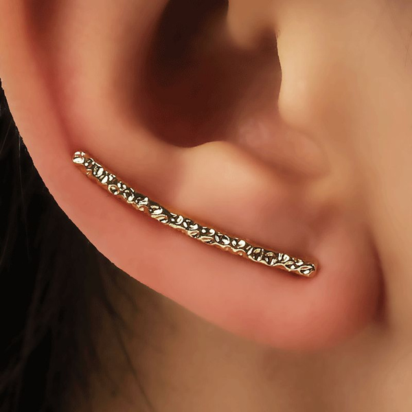 long earring up ear