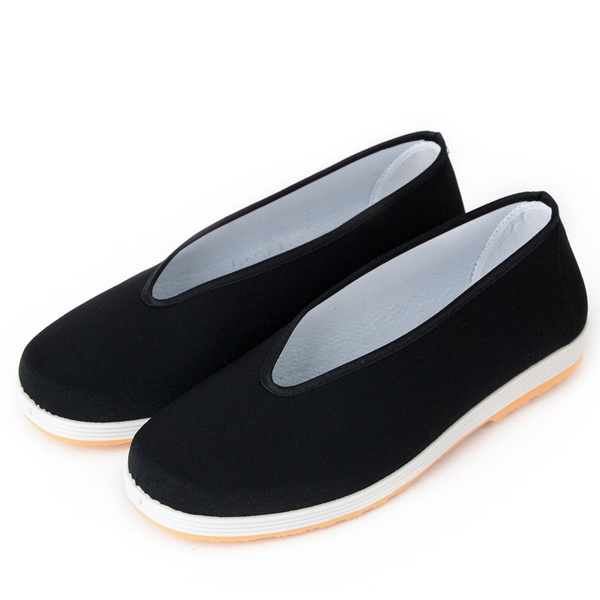 black chinese slipper shoes