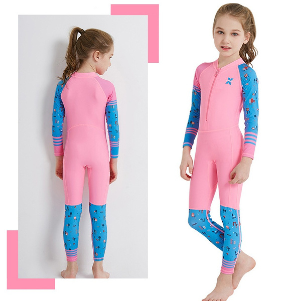 Trajes de buceo para niños profesionales Snorkel Warm traje de baño para niñas Niñas traje de buceo prueba de rayos ultravioletas | Wish