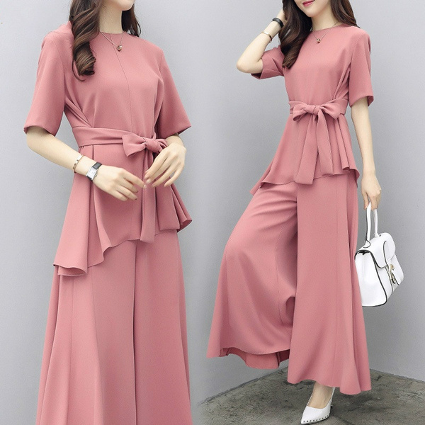 Pink Chiffon Pants