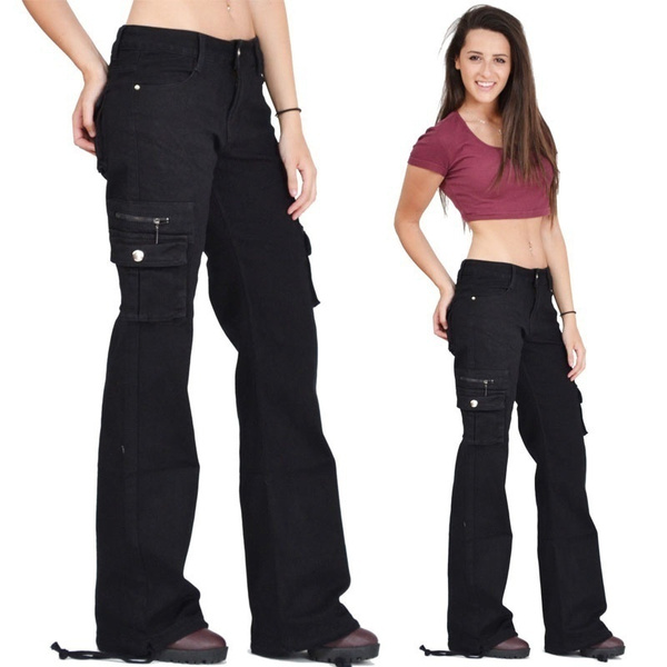 2018 Womens Fashion Black Wide Leg 