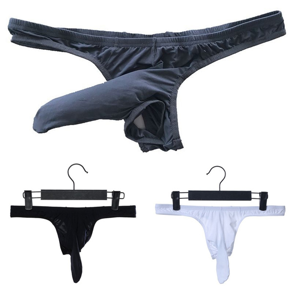 Men Briefs Bulge Pouch T-back Elephant Thong Underwear G-string