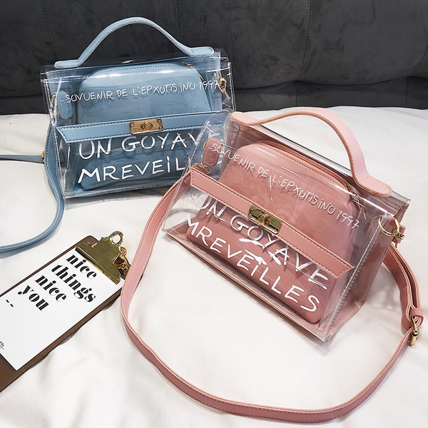 Transparent best sale purse handbag