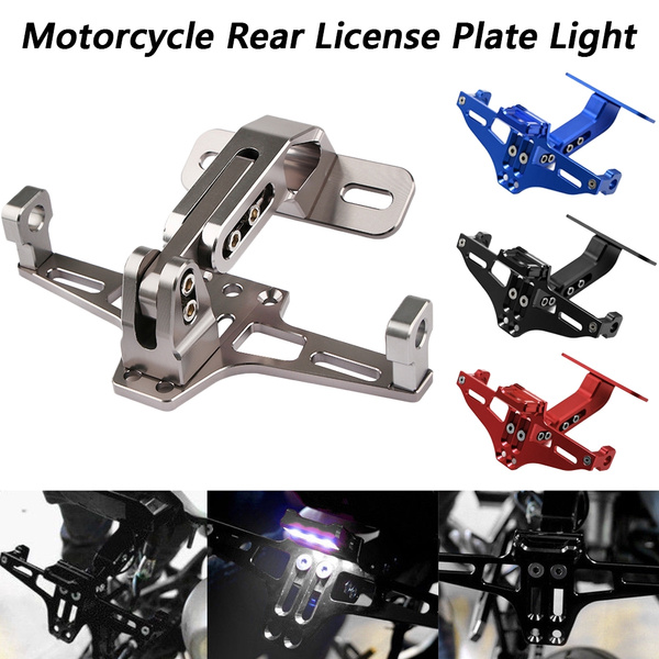 motorcycle license plate holder with light