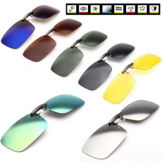 Fashion Men Women Polarized Day Night Vision Clip-on Flip-up Lens Sunglasses Driving Fishing Outdoor Glasses