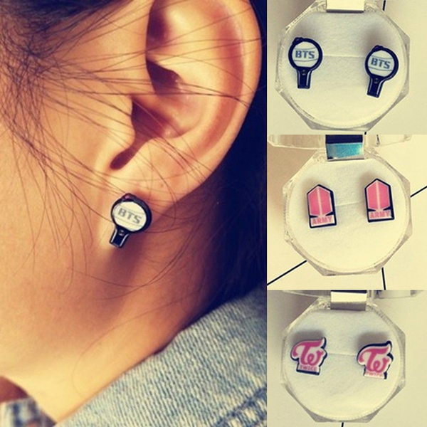 Kpop Bts Exo Wanna One Got7 Lightstick Seventeen Twice Ear Stud Earrings Jewelry Wish Kpop Bts Exo Wanna One Got7 Lightstick Seventeen Twice Ear Stud Earrings Jewelry Wish
