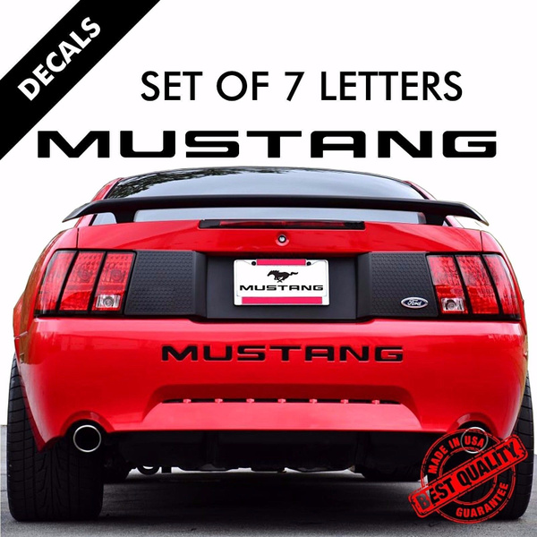 99-04 FORD MUSTANG LETTERS REAR BUMPER INSERTS VINYL DECALS GRAPHICS STICKERS 