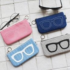 2018 Portable Fashion Eyeglasses Cases Cosmetic Bag Soft Wool Felt Cloth Zipper Eyewear Accessories Glasses Bag