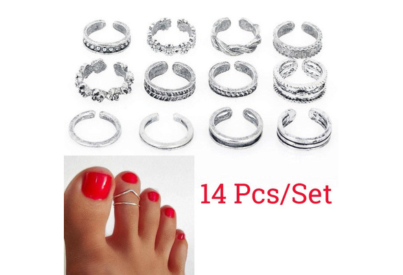 2016 Celebrity Fashion Simple Sliver Plated Adjustable Toe Ring Foot Jewelry EP