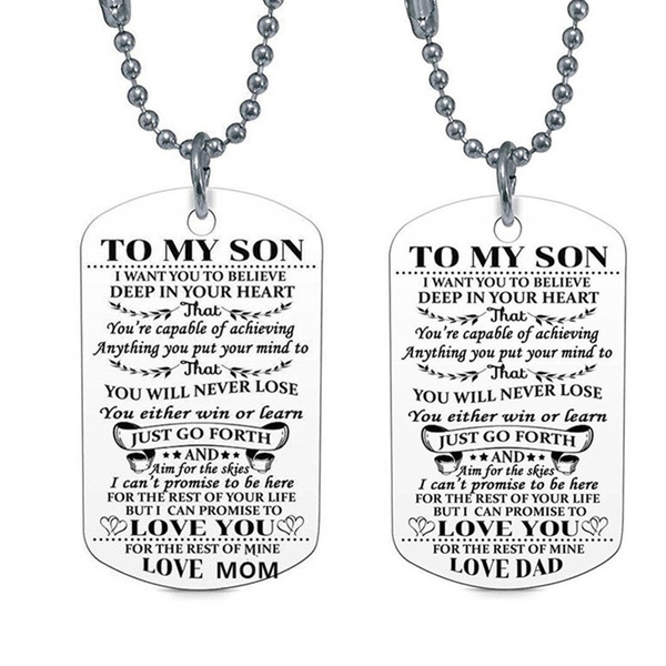 Family Necklace, Father-Son-Mother, made of 925 sterling silver / 18k white  gold finish | Charming Pendants