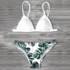 Summer, two piece swimsuit, leaf, bikini set