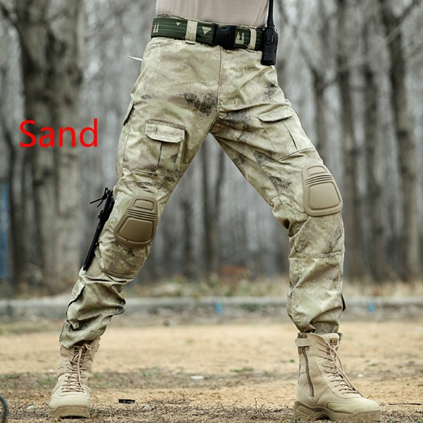 cubic Pour rag Mens Tactical Pants With Knee Pads Commandos Trousers Army Miliatry  Camouflage Clothing Baggy Cargo Multi Pocket Combat Pants | Wish