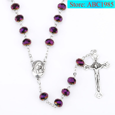 purple, Silver Jewelry, Fashion, Cross necklace