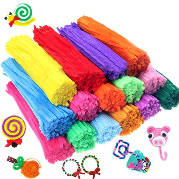 100PCS Multi-Color Craft Pipe Cleaners DIY Pipe Cleaners Plush