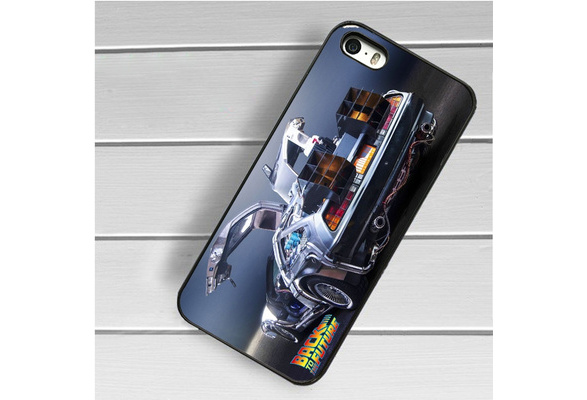 black back to the future delorean cell phone case cover for iphone