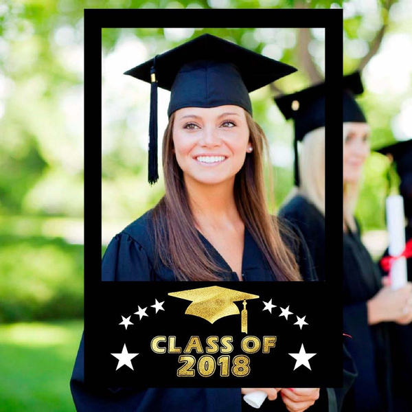 Class Of 2018 Graduation Party Props Decoration Diy Photo Picture Booth Frame Wish