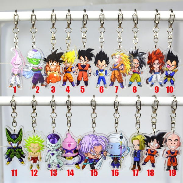 Dragon Ball Rubber Strap Key Chain Super Saiyan TRUNKS & VEGETA Lot of 2 Figure