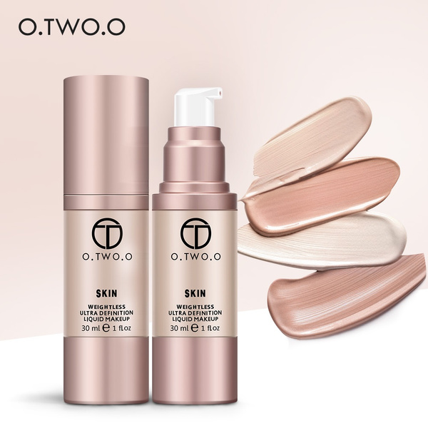 O Two O Liquid Foundation Waterproof Flawless Coverage Base Professional Fluid Face Makeup Primer Cosmetics Facial Base Make Up Wish