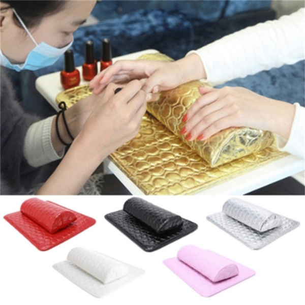 2pcs Nail Art Pillow Pad for Manicure Hand Arm Rest Cushion PU Leather  Sponge Holder Soft Manicure Equipment Nail Salon Tools
