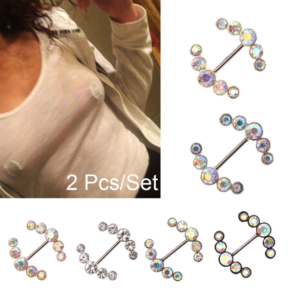 Rhinestone store nipple rings