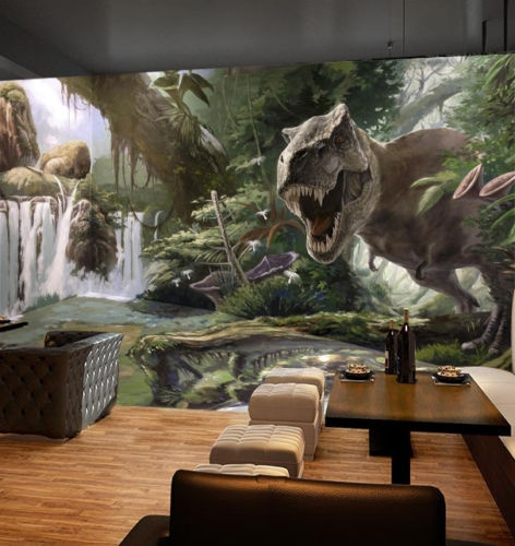 Dinosaur Gathering Wallpaper Wall Mural by Magic Murals