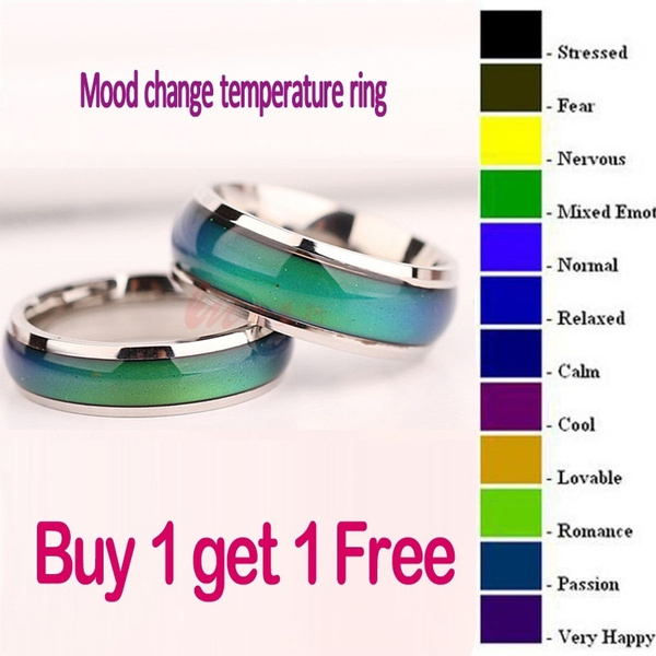 Buy 2pcs 6mm Color Changing Ring Mood Emotion Temperature Index Copper Color  Change Ring for Women Men Girls Boys-Sizes 5&6 at Amazon.in