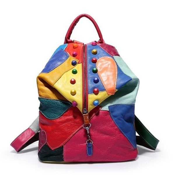 Unisex Trend Backpacks Genuine Leather Mochila Travel Bags Preppy mochilas Escolar Desigual School Book Bag BP101 | Wish