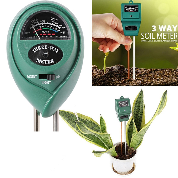 3-in-1 Soil Tester Meter for Garden Lawn Plant Pot MOISTURE LIGHT PH Sensor Tool 