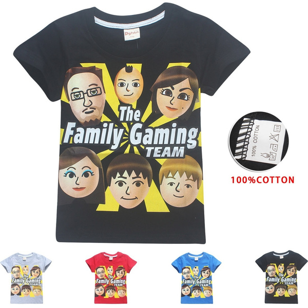 Fashion 2018 High Quality Children S Fashion T Shirt Boys Roblox Fgteev The Family Game Cotton T Shirts For 4 12 Years Old Wish - roblox fgteev games