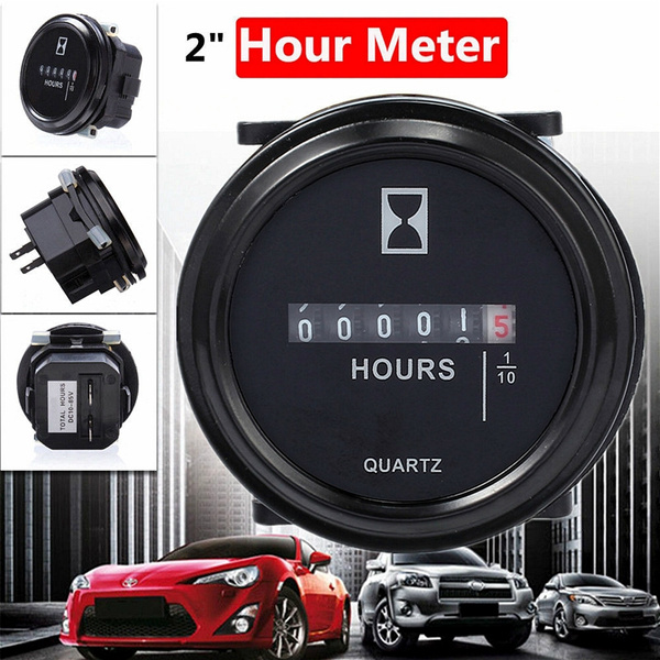 Hour Meter Marine Boat Engine 2 Inch Round Gauge 12V 24V 36V Wish