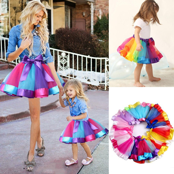 mother daughter rainbow dress