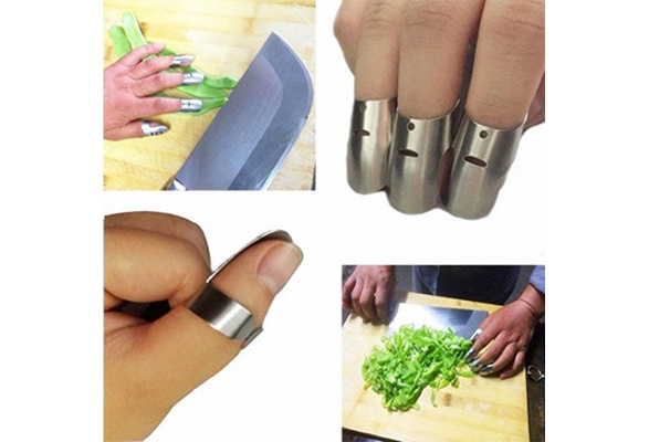 4PCS Finger Guard for Cutting Vegetables Stainless Steel Finger