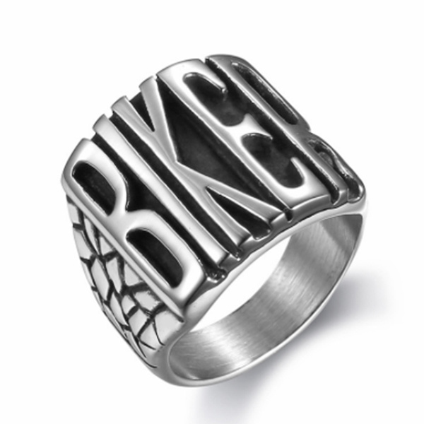 BIKER Ring Men's Stainless Steel Fashion Rings Jewelry Motorcycle Ring Punk Rock