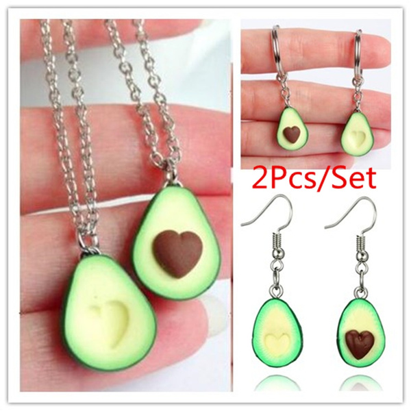 2 pieces BFF chain pendant green avocado for couples, love friendship  chains, best friend necklace - Walmart.ca
