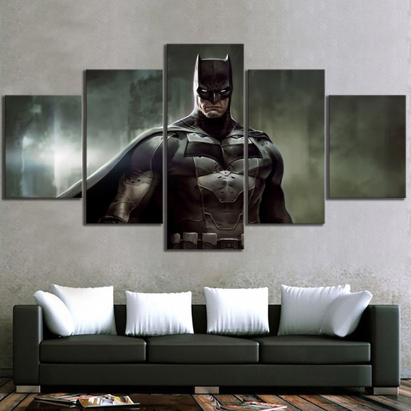 Batman Dark Night Artwork Canvas Wall Pictures For Living Room Decor No Frame Wish - Batman Wall Art Home Decor