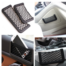 Car Seat Side Back Storage Net Bag Phone Holder Pocket Auto Accessories