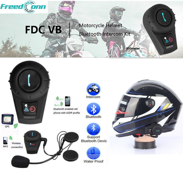 Motorcycle Communication System FreedConn FDCVB Helmet Bluetooth Headset Intercom for Motorbike Skiing Pack of 2 Range 500meters 2 3Riders