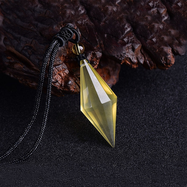 Citrine Crystal emerald necklace – Figaru Jewelry