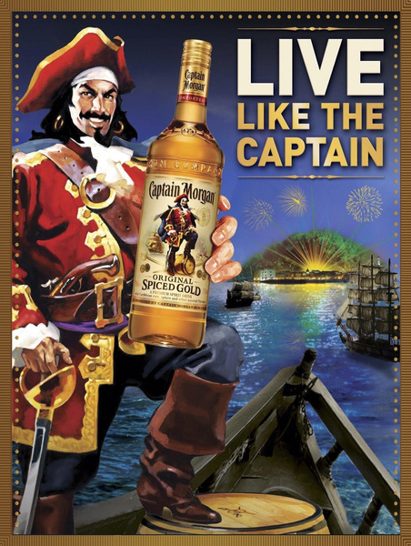 Retro Metal Sign/Plaque Pub Bar Man Cave Wall Captain Morgan Captain Morgan Spiced Rum 