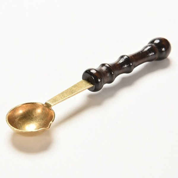 Wax Melting Metal Spoon With Wooden Handle, Wax Seal Spoon, Wax Melter 