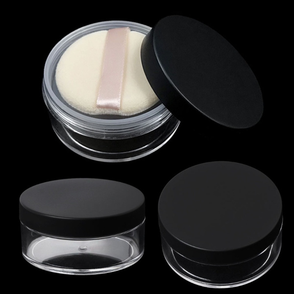 50g Plastic Empty Loose Powder Pot With Sieve Cosmetic Makeup Jar Container